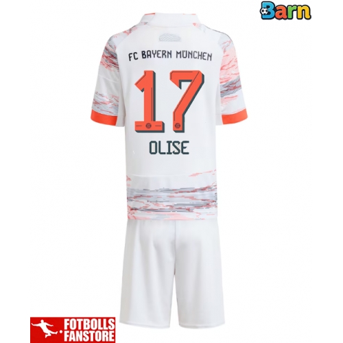 Bayern Munich Michael Olise #17 Bortatröja Barn 2025-26 Kortärmad (+ Korta byxor)