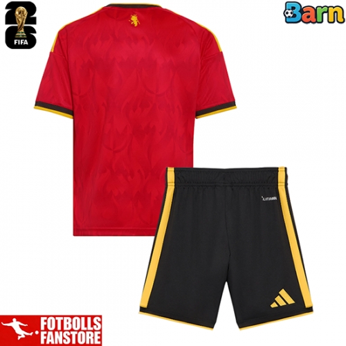 Belgien Hemmatröja Barn VM 2026 Kortärmad (+ Korta byxor)