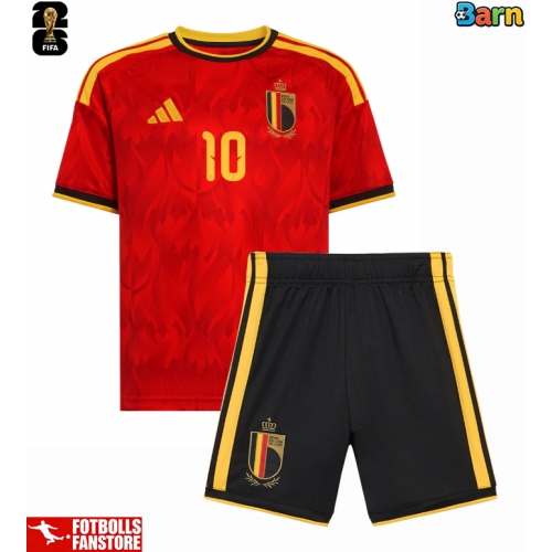 Belgien Leandro Trossard #10 Hemmatröja Barn VM 2026 Kortärmad (+ Korta byxor)