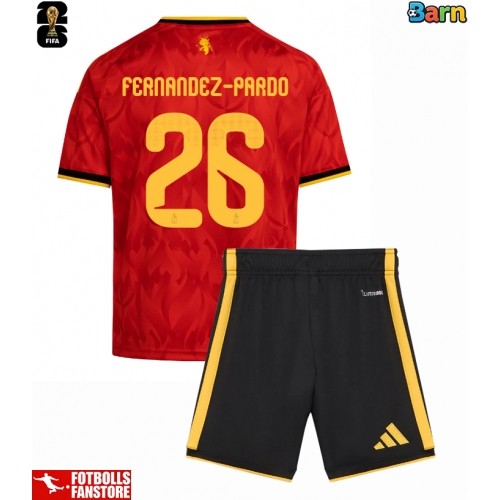 Belgien Matias Fernandez-Pardo #26 Hemmatröja Barn VM 2026 Kortärmad (+ Korta byxor)