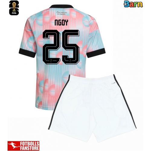 Belgien Nathan Ngoy #25 Bortatröja Barn VM 2026 Kortärmad (+ Korta byxor)