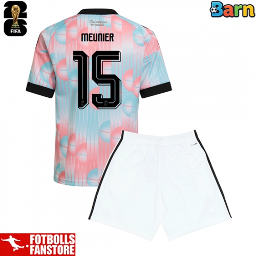 Belgien Thomas Meunier #15 Bortatröja Barn VM 2026 Kortärmad (+ Korta byxor)
