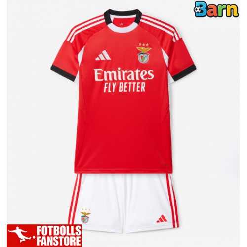 Benfica Hemmatröja Barn 2025-26 Kortärmad (+ Korta byxor)