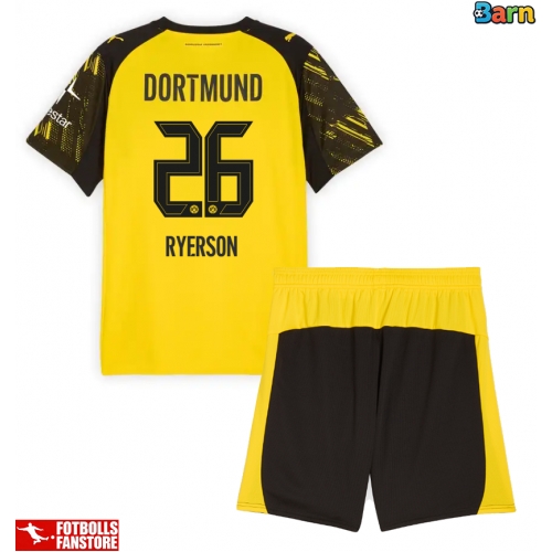 Borussia Dortmund Julian Ryerson #26 Hemmatröja Barn 2025-26 Kortärmad (+ Korta byxor)