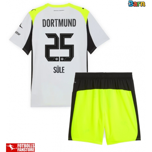 Borussia Dortmund Niklas Sule #25 Bortatröja Barn 2025-26 Kortärmad (+ Korta byxor)