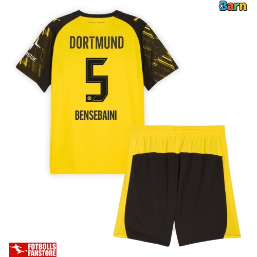 Borussia Dortmund Ramy Bensebaini #5 Hemmatröja Barn 2025-26 Kortärmad (+ Korta byxor)