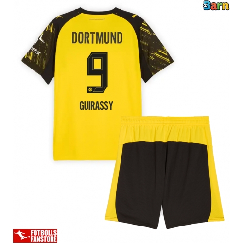 Borussia Dortmund Serhou Guirassy #9 Hemmatröja Barn 2025-26 Kortärmad (+ Korta byxor)