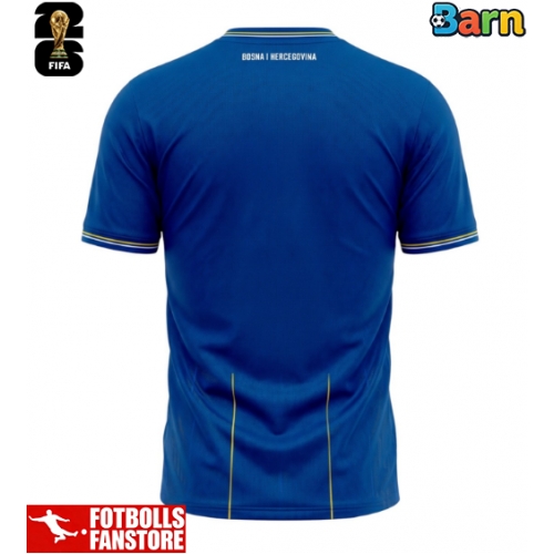 Bosnien och Hercegovina Hemmatröja Barn VM 2026 Kortärmad (+ Korta byxor)