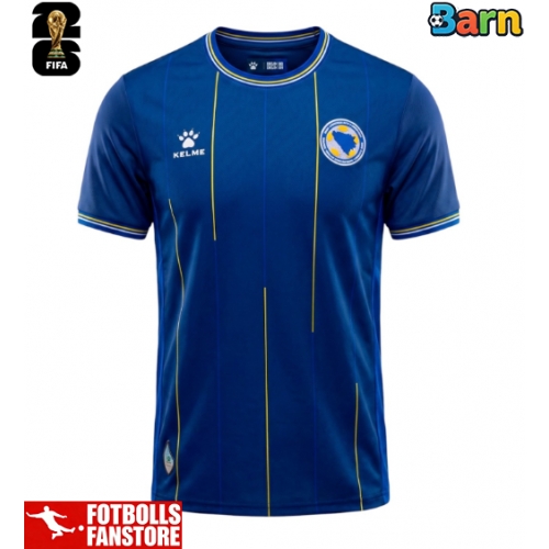 Bosnien och Hercegovina Hemmatröja Barn VM 2026 Kortärmad (+ Korta byxor)