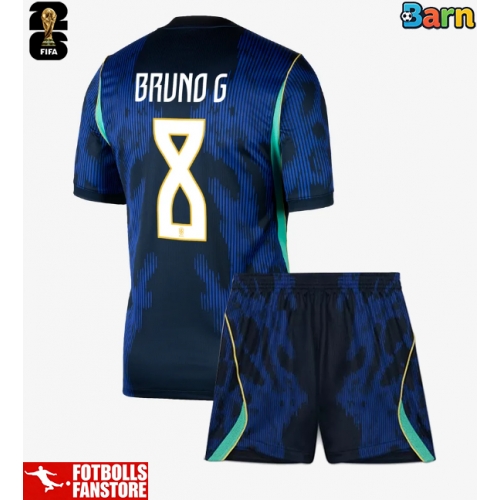 Brasilien Bruno Guimaraes #8 Bortatröja Barn VM 2026 Kortärmad (+ Korta byxor)