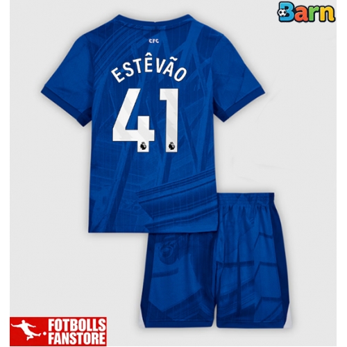 Chelsea Estevao Willian #41 Hemmatröja Barn 2025-26 Kortärmad (+ Korta byxor)