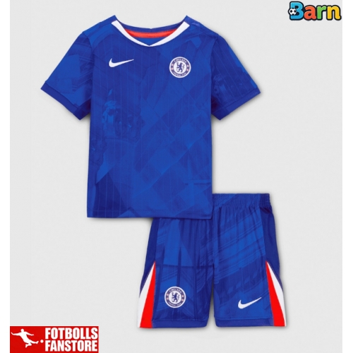 Chelsea Hemmatröja Barn 2025-26 Kortärmad (+ Korta byxor)