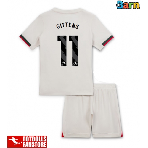 Chelsea Jamie Gittens #11 Bortatröja Barn 2025-26 Kortärmad (+ Korta byxor)