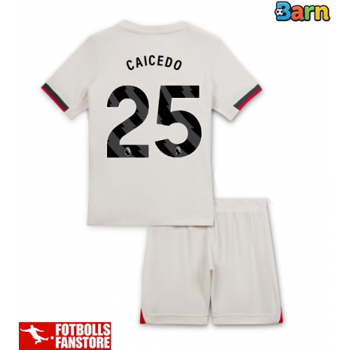 Chelsea Moises Caicedo #25 Bortatröja Barn 2025-26 Kortärmad (+ Korta byxor)