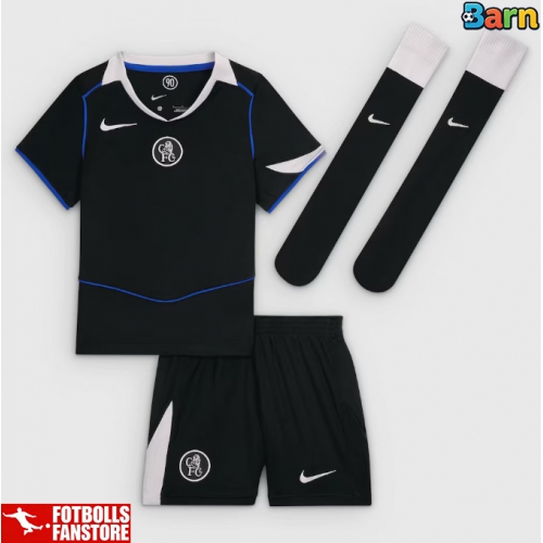 Chelsea Moises Caicedo #25 Tredje Tröja Barn 2025-26 Kortärmad (+ Korta byxor)