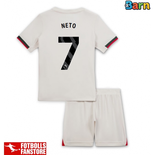 Chelsea Pedro Neto #7 Bortatröja Barn 2025-26 Kortärmad (+ Korta byxor)
