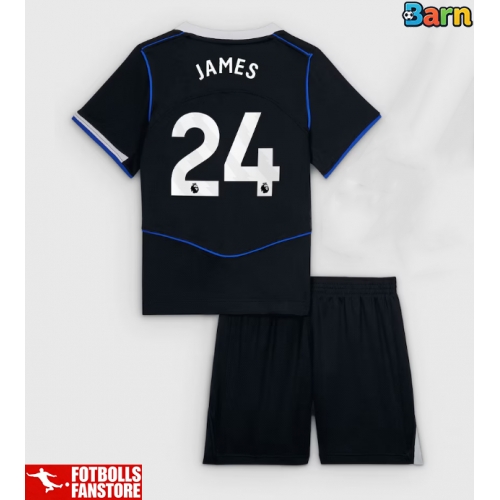 Chelsea Reece James #24 Tredje Tröja Barn 2025-26 Kortärmad (+ Korta byxor)