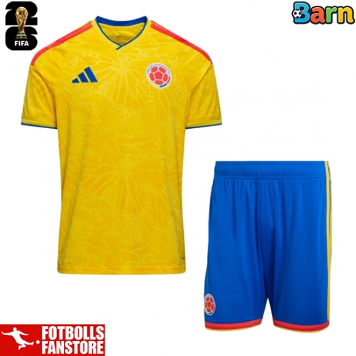 Colombia Hemmatröja Barn VM 2026 Kortärmad (+ Korta byxor)