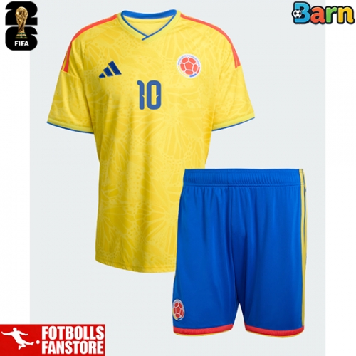 Colombia James Rodriguez #10 Hemmatröja Barn VM 2026 Kortärmad (+ Korta byxor)
