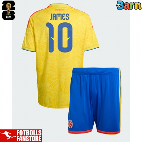 Colombia James Rodriguez #10 Hemmatröja Barn VM 2026 Kortärmad (+ Korta byxor)