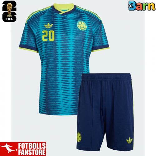 Colombia Richard Rios #6 Bortatröja Barn VM 2026 Kortärmad (+ Korta byxor)