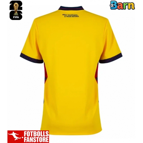 Ecuador Hemmatröja Barn VM 2026 Kortärmad (+ Korta byxor)