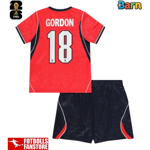 England Anthony Gordon #18 Bortatröja Barn VM 2026 Kortärmad (+ Korta byxor)