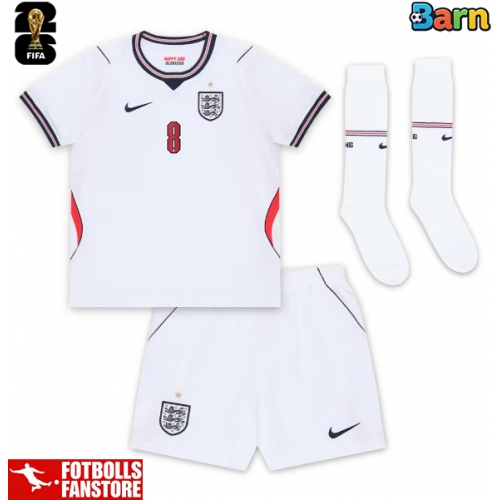 England Elliot Anderson #8 Hemmatröja Barn VM 2026 Kortärmad (+ Korta byxor)