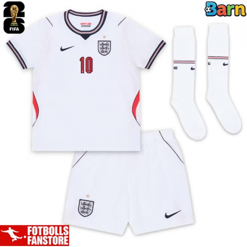 England Jude Bellingham #10 Hemmatröja Barn VM 2026 Kortärmad (+ Korta byxor)