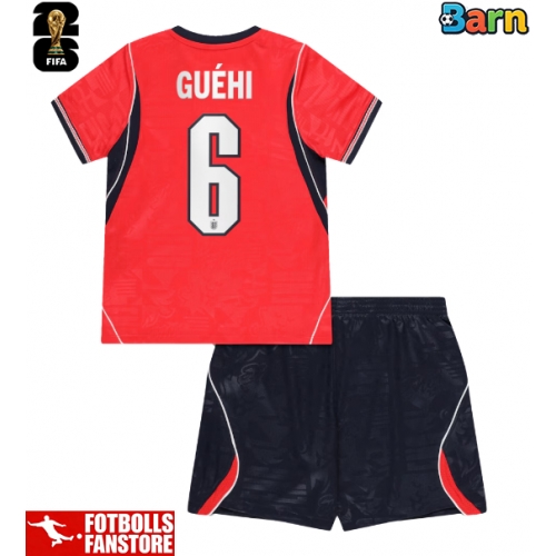 England Marc Guehi #6 Bortatröja Barn VM 2026 Kortärmad (+ Korta byxor)