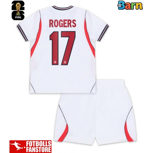 England Morgan Rogers #17 Hemmatröja Barn VM 2026 Kortärmad (+ Korta byxor)