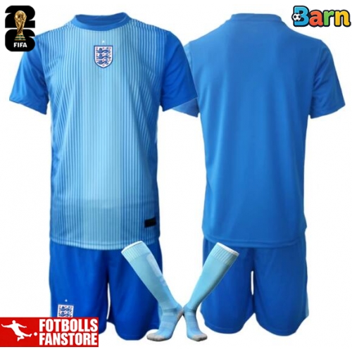 England Målvakt Hemmatröja Barn VM 2026 Kortärmad (+ Korta byxor)