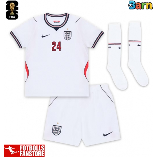 England Reece James #24 Hemmatröja Barn VM 2026 Kortärmad (+ Korta byxor)
