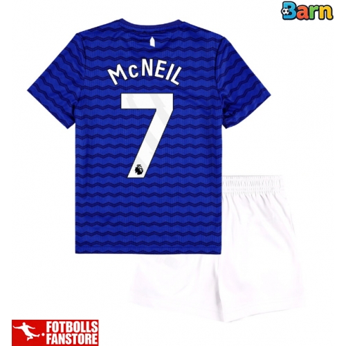 Everton Dwight McNeil #7 Hemmatröja Barn 2025-26 Kortärmad (+ Korta byxor)