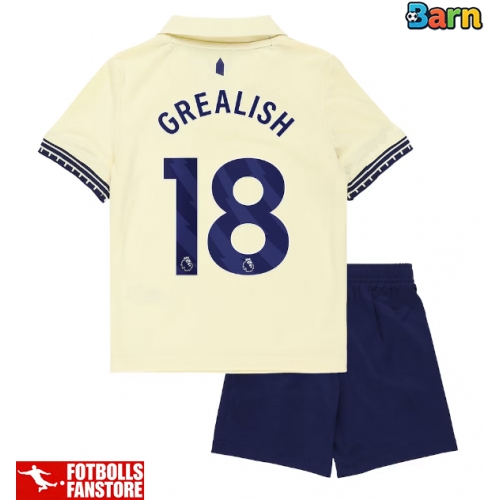 Everton Jack Grealish #18 Bortatröja Barn 2025-26 Kortärmad (+ Korta byxor)