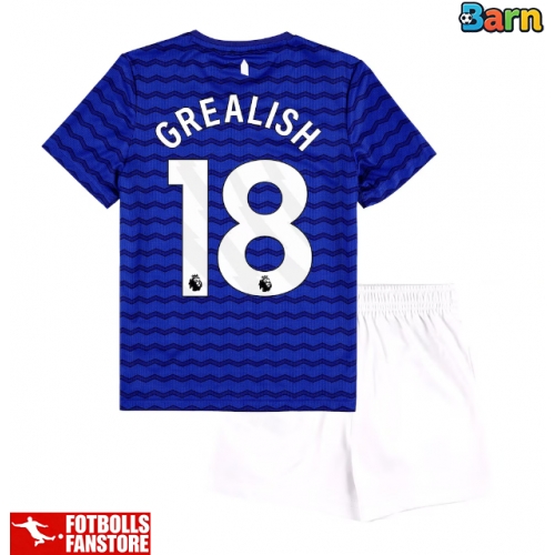 Everton Jack Grealish #18 Hemmatröja Barn 2025-26 Kortärmad (+ Korta byxor)