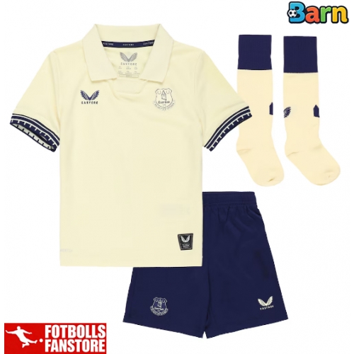 Everton Michael Keane #5 Bortatröja Barn 2025-26 Kortärmad (+ Korta byxor)