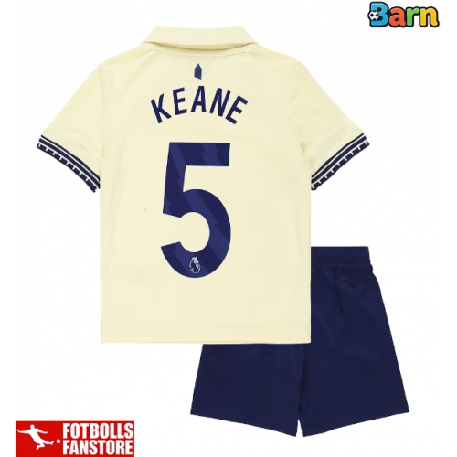 Everton Michael Keane #5 Bortatröja Barn 2025-26 Kortärmad (+ Korta byxor)