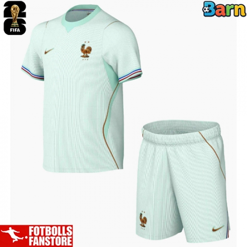 Frankrike Bortatröja Barn VM 2026 Kortärmad (+ Korta byxor)