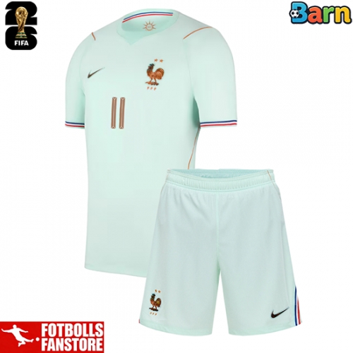 Frankrike Michael Olise #11 Bortatröja Barn VM 2026 Kortärmad (+ Korta byxor)