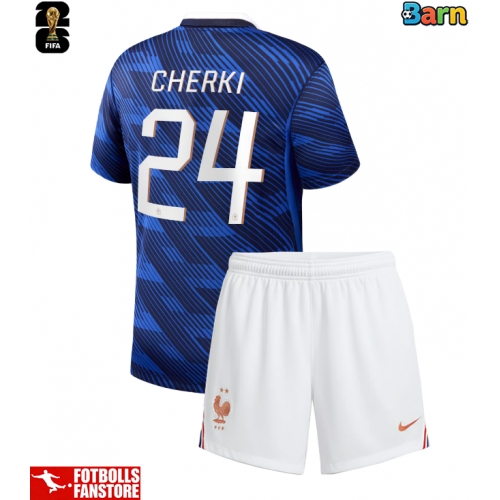 Frankrike Rayan Cherki #24 Hemmatröja Barn VM 2026 Kortärmad (+ Korta byxor)