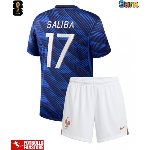 Frankrike William Saliba #17 Hemmatröja Barn VM 2026 Kortärmad (+ Korta byxor)