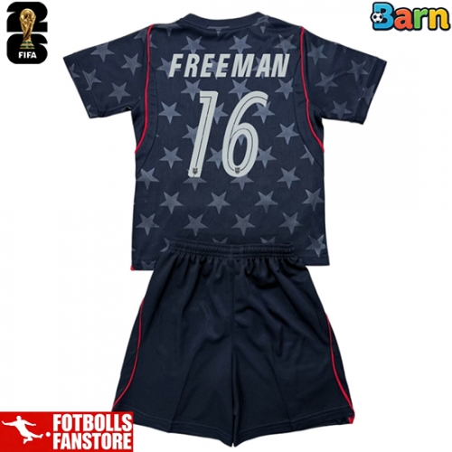 Förenta stater Alex Freeman #16 Bortatröja Barn VM 2026 Kortärmad (+ Korta byxor)