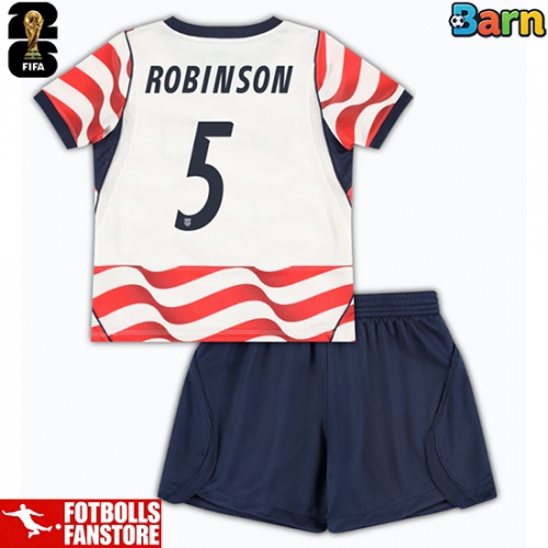 Förenta stater Antonee Robinson #5 Hemmatröja Barn VM 2026 Kortärmad (+ Korta byxor)