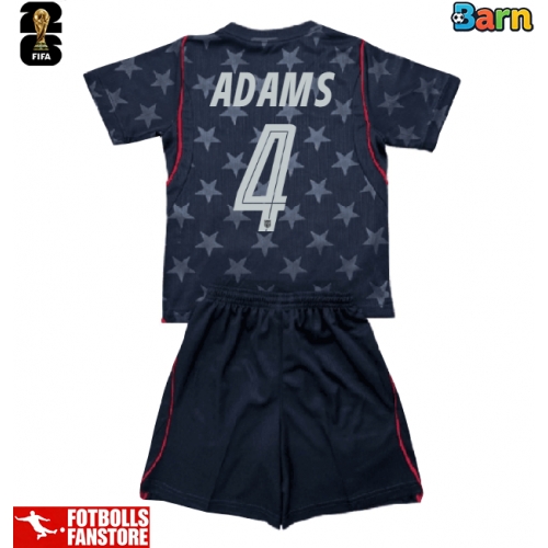 Förenta stater Tyler Adams #4 Bortatröja Barn VM 2026 Kortärmad (+ Korta byxor)
