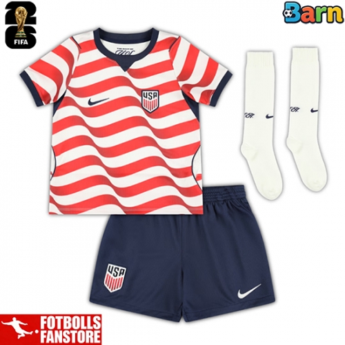 Förenta stater Tyler Adams #4 Hemmatröja Barn VM 2026 Kortärmad (+ Korta byxor)