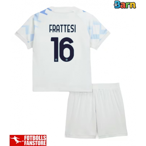 Inter Milan Davide Frattesi #16 Bortatröja Barn 2025-26 Kortärmad (+ Korta byxor)