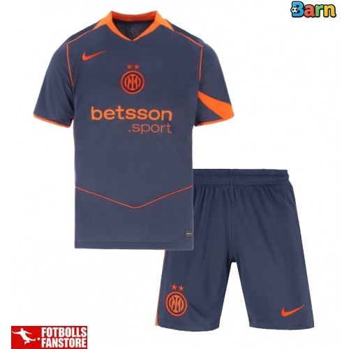 Inter Milan Denzel Dumfries #2 Tredje Tröja Barn 2025-26 Kortärmad (+ Korta byxor)