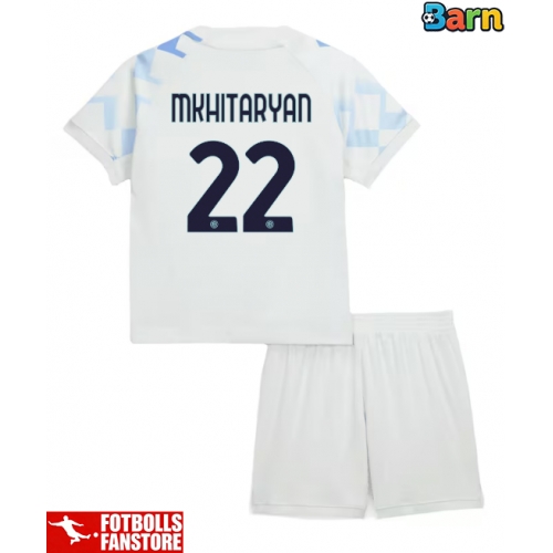 Inter Milan Henrikh Mkhitaryan #22 Bortatröja Barn 2025-26 Kortärmad (+ Korta byxor)