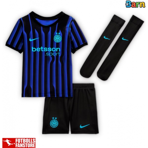 Inter Milan Henrikh Mkhitaryan #22 Hemmatröja Barn 2025-26 Kortärmad (+ Korta byxor)